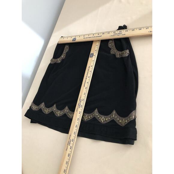 Anthropology Ranna Gill Mini Skirt Small Studded Zipper Dopamine Club Dance Date - Picture 4 of 7